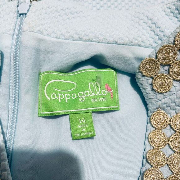 Pappagallo dress aqua blue career business office summer festive women’s 14 - Picture 10 of 11